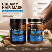 Masque capillaire crémeux à la kératine 1000 ml, hydratant, lissant, réparateur pour cheveux abîmés, marque privée, vente en gros, traitement capillaire pour salon de coiffure
