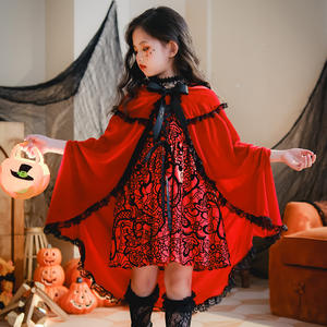 Disfraces de Cosplay de Caperucita Roja y <span class=keywords><strong>Cenicienta</strong></span> para niñas, traje de Navidad de estilo Pastoral y Halloween para niños - Product Image 4