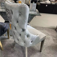 Mobilier de Luxe Haut de Gamme Moderne pour Hôtel et Restaurant, Ensemble de Mobilier d'Extérieur, Chaise de Salle à Manger en Velours