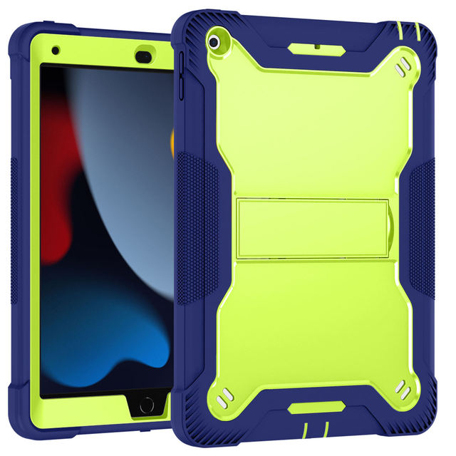 Kickstand Anti-fall Silicone 3 n 1shockproof in Tablet Covers case for ipad 10.2 Inch case 7 8 9th Generation case
