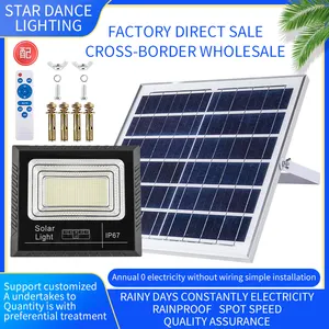 Industrial Outdoor Waterproof 25w 30w 40w 60w 100w 200w 250w 300w 200 Watts Led Solar Flood Light Street Light Power Display