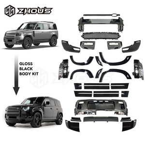 Accesorios de modificación de coche, piezas de automóvil, piezas de carrocería de parachoques delantero negro brillante para <span class=keywords><strong>Land</strong></span> <span class=keywords><strong>Rover</strong></span> L663 Defender <span class=keywords><strong>2020</strong></span> + - Product Image 1
