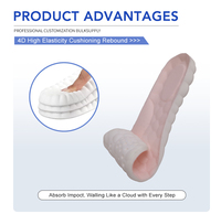 Semelles orthopédiques 4D Cloud Soft pour chaussures de course, antidérapantes, sportives et confortables, avec absorption des chocs et soin des pieds
