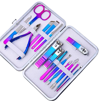 Kit de 16 outils pour ongles en acier inoxydable – Manucure et pédicure, coupe-ongles, ciseaux, lime, pincettes, coupe-ongles, pour la maison, le salon et les bébés