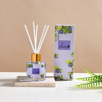Difusor de Aroma para el Hogar, Botella de Vidrio de 50 ml, Aroma Frutal, Aceite Esencial para Difusores de Varillas