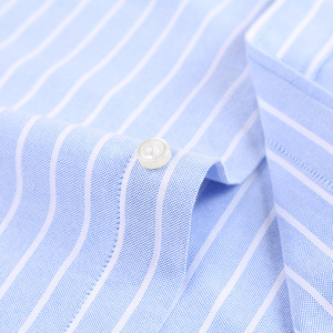 <span class=keywords><strong>Camisas</strong></span> de Manga Larga de Algodón Puro <span class=keywords><strong>Oxford</strong></span> a Rayas de Alta Calidad para <span class=keywords><strong>Hombre</strong></span> - Product Image 6
