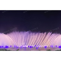 Fontaine musicale dansante sur mesure avec écran LED coloré et buse en acier inoxydable durable pour la décoration de jardin et de parc