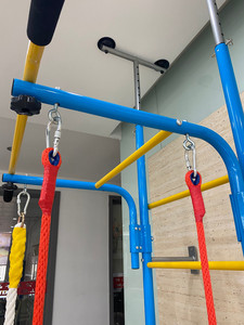 Stimuler le développement physique avec le cadre d'<span class=keywords><strong>escalade</strong></span> monté en tension avec <span class=keywords><strong>escalade</strong></span>, balancement et équilibrage en un pour les enfants - Product Image 5