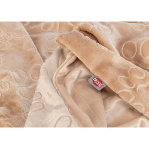 Manta de lana suave para mascotas, 150 x 100 cm, color beige con diseño de huellas de patas para perros y gatos, cama acogedora y cómoda - Product Image 4