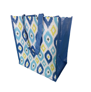 Sac de courses en PP OEM/ODM, sac vertical en PP tissé avec sangle en PP pour supermarché, logo et couleur personnalisés - Product Image 1