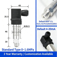 Transmisor de Presión AS-131 de 12-36 VCC, 0~1.6 MPa, Salida de 4-20 mA, Sensor de Presión para Pruebas de Gas y Líquidos en Tuberías