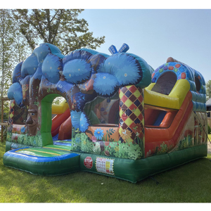 <span class=keywords><strong>Castillo</strong></span> Inflable <span class=keywords><strong>El</strong></span> Bosque <span class=keywords><strong>Encantado</strong></span> con Tobogán, Casa de Brinco Inflable Comercial para Niños, Brincolín Inflable para Fiestas - Product Image 1