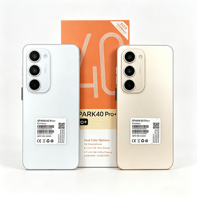 Tecno spark 40 pro+Spanish Dual SIM 512GB 7800mAhFrench English >7" Screen 90Hz 2K Android 15 PhoneAll Network Bands