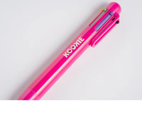 Stylo à pression personnalisable multicolore en gros, stylo à corps en plastique transparent solide pour l'écriture quotidienne