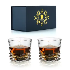 Bộ 4 Ly Uống Rượu Whisky Pha Lê Độc Đáo, Quà Tặng Sang Trọng Tuyệt Đẹp