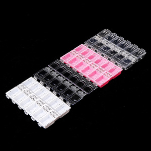 12 Slots Transparent Plastic <b>Nail</b> Storage Box Jewelry Charms Organizer Packaging <b>Case</b> for <b>Nail</b> Art - Product Image 1