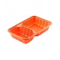 Boîte à lunch Bento en plastique PP jetable Compartiments forme rectangulaire micro-ondable Conteneurs alimentaires à emporter pour le stockage portable