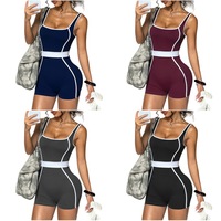 Combinaison de sport une pièce pour femme, taille haute, design sans couture, tenue de yoga, de gym et d'entraînement, tenue tendance