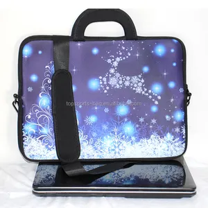 Süblimasyon baskı taşınabilir 15.6 inç neopren Laptop Case çıkarılabilir omuz askısı hesaplama kol