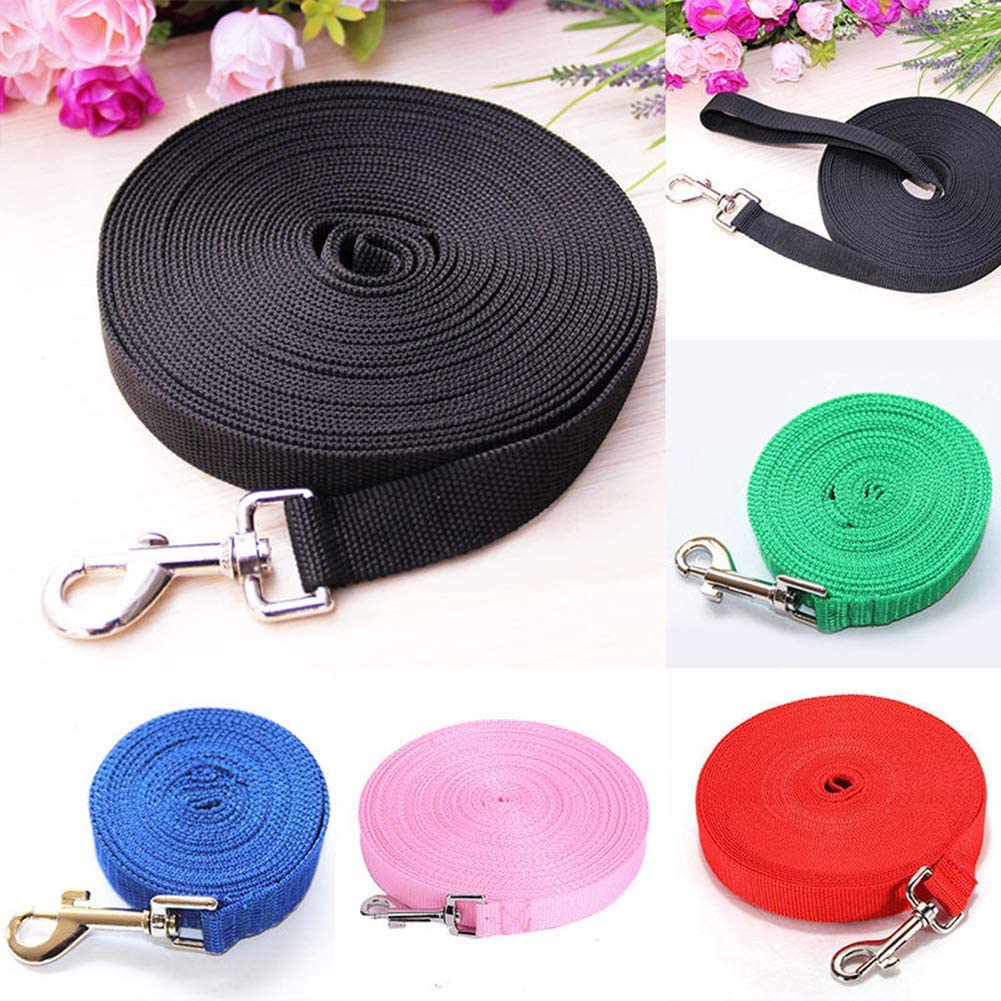 Qbellpet Pet Dog Leash Long Obedience Recall Foot Feet Training Lead 15/20/30/50/100ft Necklace Strap Pets Supplies Easy to Wear
