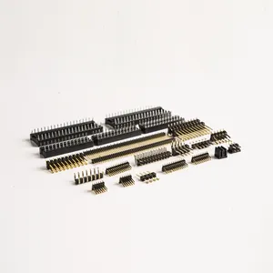 5-Pins Elektrische Connector Pitch 2,54 Mm 90 Graden Pin Header Smt 14 Pin Header Koperen Legering Connector