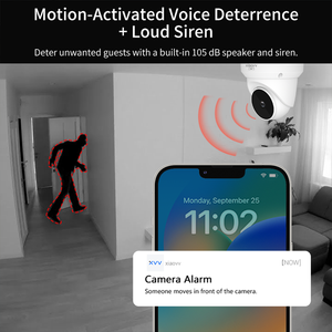 กล้องวงจรปิด4MP ความคมชัดสูง2.4กิกะเฮิร์ตซ์ Wi-Fi ในอาคารมองเห็นกลางคืนการตรวจจับคนและเสียง - Product Image 2