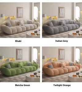 Modern basit düz sıra oturma odası Set bulut krem Petal kesit kanepe küçük daireler için fransız kanepe - Product Image 4