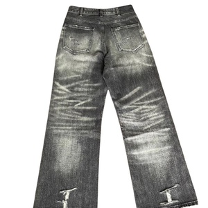 Nuevos Jeans Retro Negros Desgastados para Hombre, Adecuados para el Estilo Urbano Retro Y2K y la Tendencia de Moda Punk Hip-hop - Product Image 2
