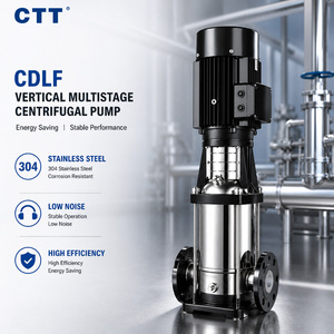 Pompe verticale multi-étages en acier inoxydable CDLF 0,75-22 kW, surpresseur haute pression pour l'alimentation en eau des bâtiments, 380 V CE - Product Image 5