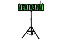 Horloge LED imperméable Feibot pour l'extérieur, 5 chiffres, double face, chronomètre de course