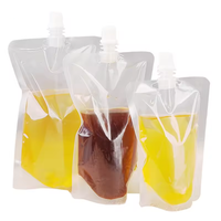100ml-500ml sac de buse verticale en plastique sac d'emballage liquide de buse composite en plastique de haute qualité pour lait, jus, café