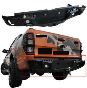 4x4 Offroad Accessories Iron Steel Material Tail Bull Bar Bumper Rear Step Bumper For Ranger 2012-2024 T6 T7 T8 T9