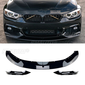 Front Bumper Lip Spoiler Diffuser <b>Splitters</b> Body Kit Aprons Cover Guard Trim for BMW 4 Series F32 F33 M-Sport 2014-2020 - Product Image 1