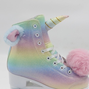 <span class=keywords><strong>Pattini</strong></span> a rotelle Unicorn Glitter per donna, <span class=keywords><strong>pattini</strong></span> a rotelle alti in pelle PU, <span class=keywords><strong>pattini</strong></span> a rotelle a doppia fila con quattro ruote <span class=keywords><strong>rosa</strong></span> lucide per ragazze - Product Image 6