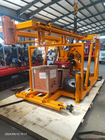 Nouvelle condition 100m moteur Diesel puits d'eau perceuse Type de roue plate-forme de forage noyau engrenage composants 200m pompe moteur