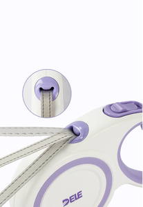 Correa de perro retráctil sin enredos de 360 °, cinta de nailon fuerte de 16 pies, bloqueo de pausa de freno con una sola mano - Product Image 6