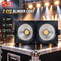 Projecteur LED COB 200W (2x100W) à double faisceau, blanc chaud et blanc froid, DMX512, IRC90, haute puissance, pour éclairage de scène et public de théâtre