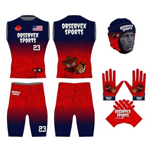 7v7 Flag Football Youth Compression Uniform Sleeveless Breathable Sublimated Printing Elastic Strap Custom Team Name - Product Image 3