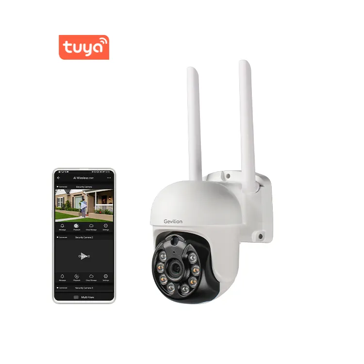 Thu Phóng Kỹ Thuật Số 3MP 10X IP66 Tuya Super Mini 1.5 "WiFi PTZ Đèn Kép Thông Minh Xem Trình Duyệt Web Của Máy Ảnh