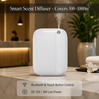 Diffuseur de parfum commercial pour hôtel 400ml, couverture 500-1000m², avec application Bluetooth, écran tactile, fixation murale ou sur pied, logo personnalisé OEM