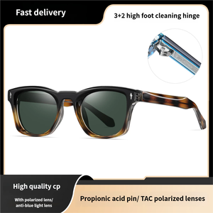 새로운 트렌디 맞춤형 사각 선글라스 레트로 디자이너 안경 남성용 2026 럭셔리 여성용 선글라스 편광 CP 안경 드라이브 자전거용 - Product Image 2