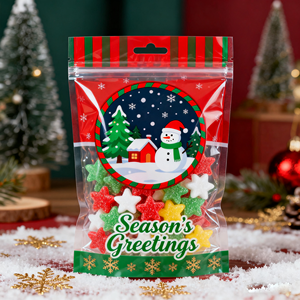 Bolsas de Plástico Desechables con Cierre Autoadhesivo y Cremallera de PE, Impresión Personalizada en Huecograbado de 1-4 Colores, para Dulces, Galletas, Ensaladas, Sushi y Fiestas - Product Image 2