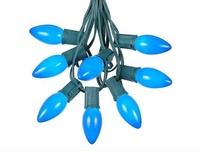 Guirlande lumineuse de Noël extérieure IP44, 110-120V, 25 pieds, 25 ampoules C7 en céramique multicolores, culot E12, IRC 90, garantie 2 ans