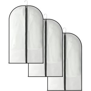 Housse de costume en PEVA avec logo personnalisé, sac à vêtements zippé anti-poussière pour manteau suspendu, housse de protection tendance pour vêtements domestiques - Product Image 1