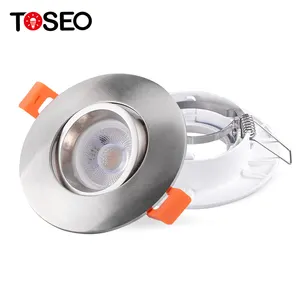 TOSEO Custnewzed โคมไฟเพดาน Led อลูมิเนียม GU10 Mr16ที่อยู่อาศัย Downlight ห้องนั่งเล่นห้องนั่งเล่นสีขาว90 Chrome