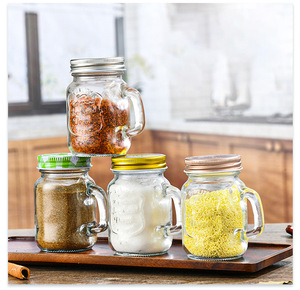 Bán buôn mini Glass <span class=keywords><strong>Mason</strong></span> Jar 4oz Mug Shot Glass xử lý <span class=keywords><strong>Mason</strong></span> Jar với nắp cho nhà và lưu trữ nhà bếp - Product Image 6