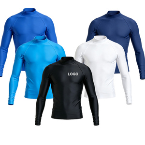 เสื้อแรชการ์ดแขนยาวป้องกันแสงแดด UPF 50+ สำหรับผู้ชาย พิมพ์โลโก้ได้ แห้งเร็ว ระบายอากาศ ป้องกันแบคทีเรีย เหมาะสำหรับเล่นเซิร์ฟ - Product Image 1