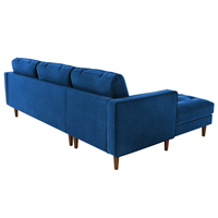 Canapé d'Angle Modulable Trois Places en Velours, Style Européen Moderne, Couleur Unie pour Salon, Hôtel et Ameublement Solide