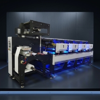 Nouvelle imprimante d'étiquettes flexo en ligne 8 couleurs entièrement automatique Sunrise SR-350-8, 180 m/min, écran tactile, séchage UV, Energy Star, portable