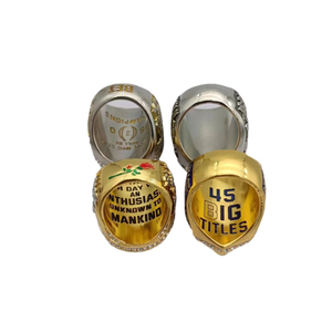 2024ミシガン州立大学NCAAフットボールチャンピオンシップ幾何学的形状リングスポーツメンズジュエリー安い合金ジェムストーンリング - Product Image 6